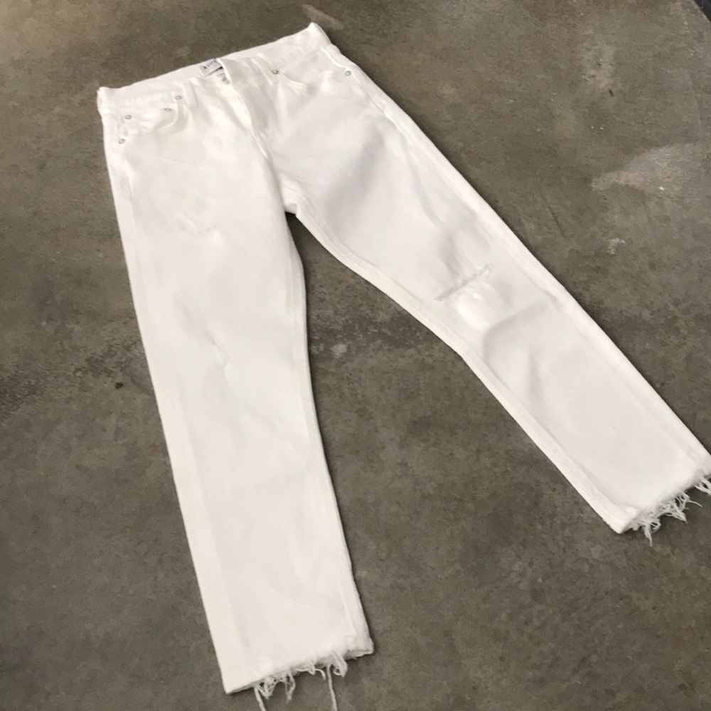 AGOLDE White Distressed Girlfriend Jeans NWOT